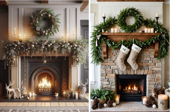 40 Stunning Christmas Mantel Decor Ideas For Your Living Room - The ...