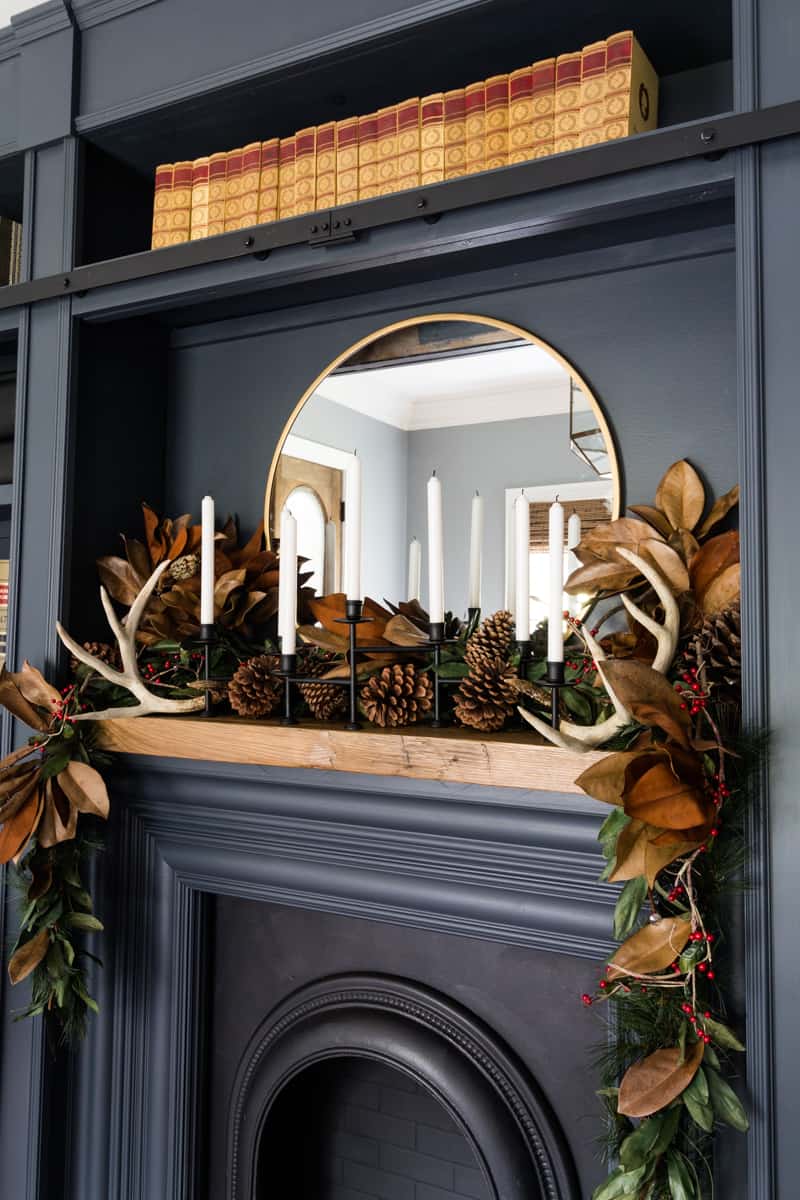 Christmas mantel decor