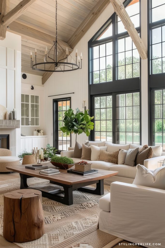 modern farmhouse living room