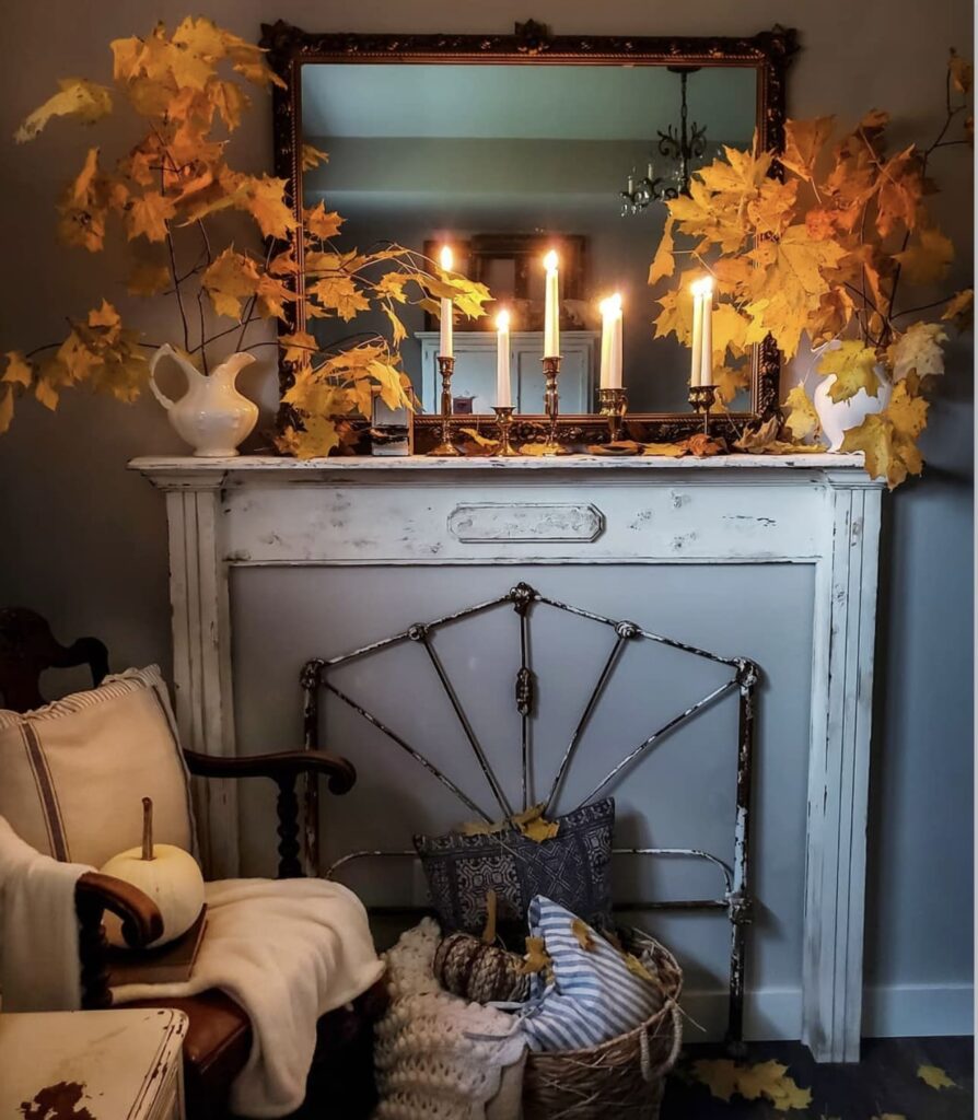 fall mantel decorations