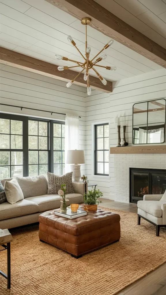 modern farmhouse living room