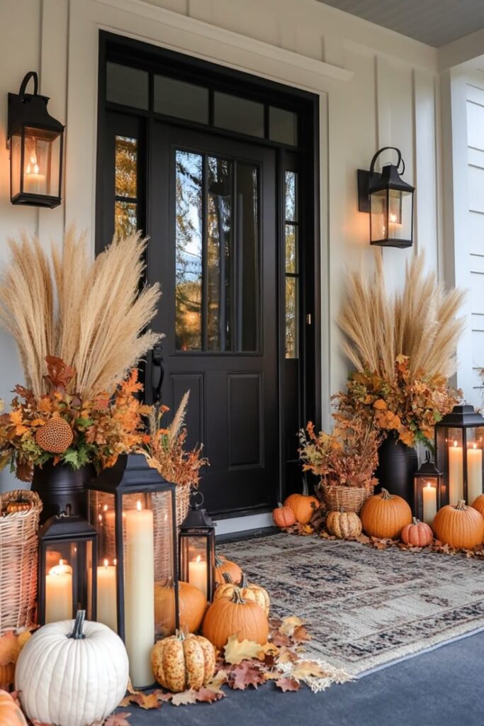fall front porch decor