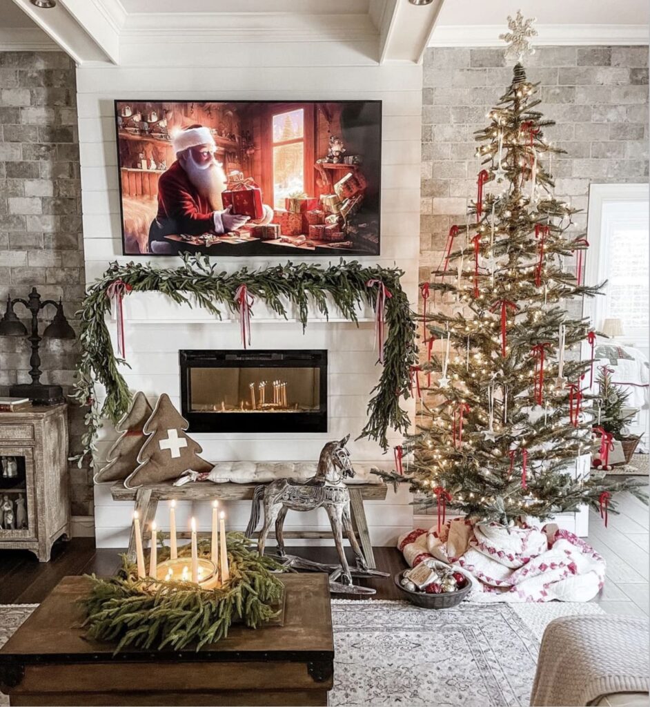 Christmas living room decor idea
