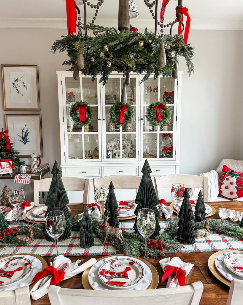 vintage Christmas table setting