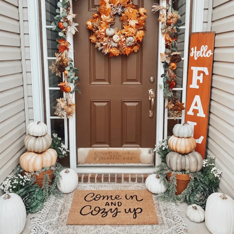 fall front porch decor