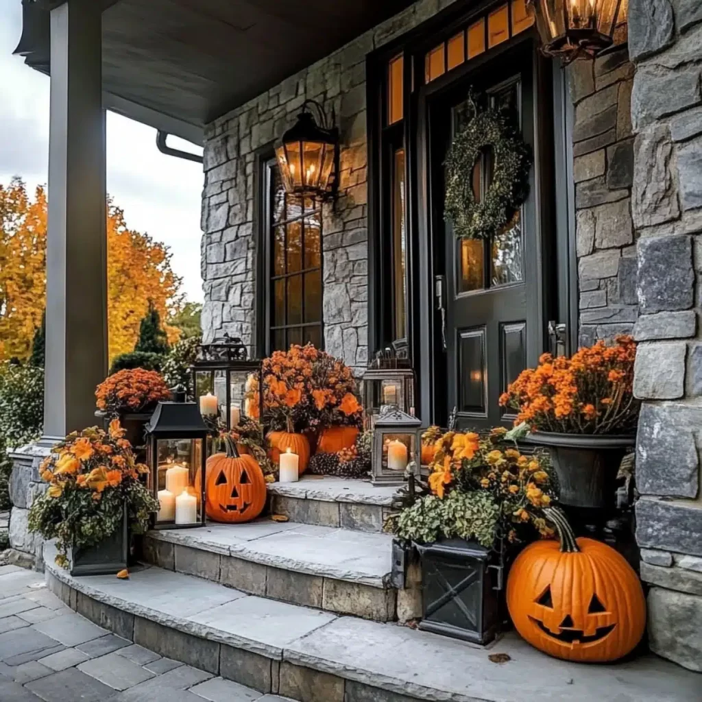 fall front porch decor