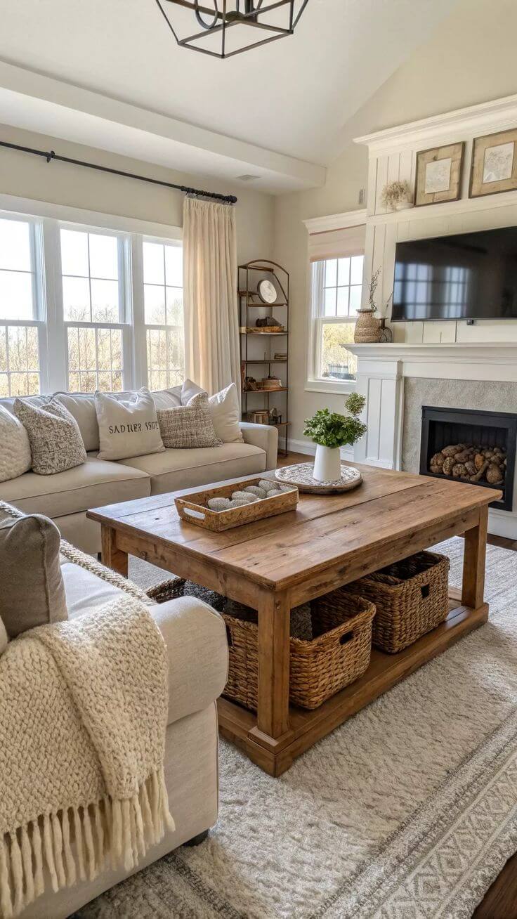 farmhouse living room decor ideas