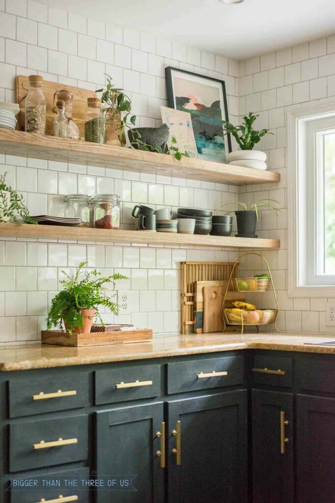 kitchen shelf decor