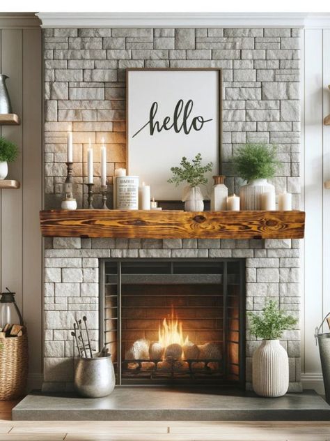 fireplace styling idea