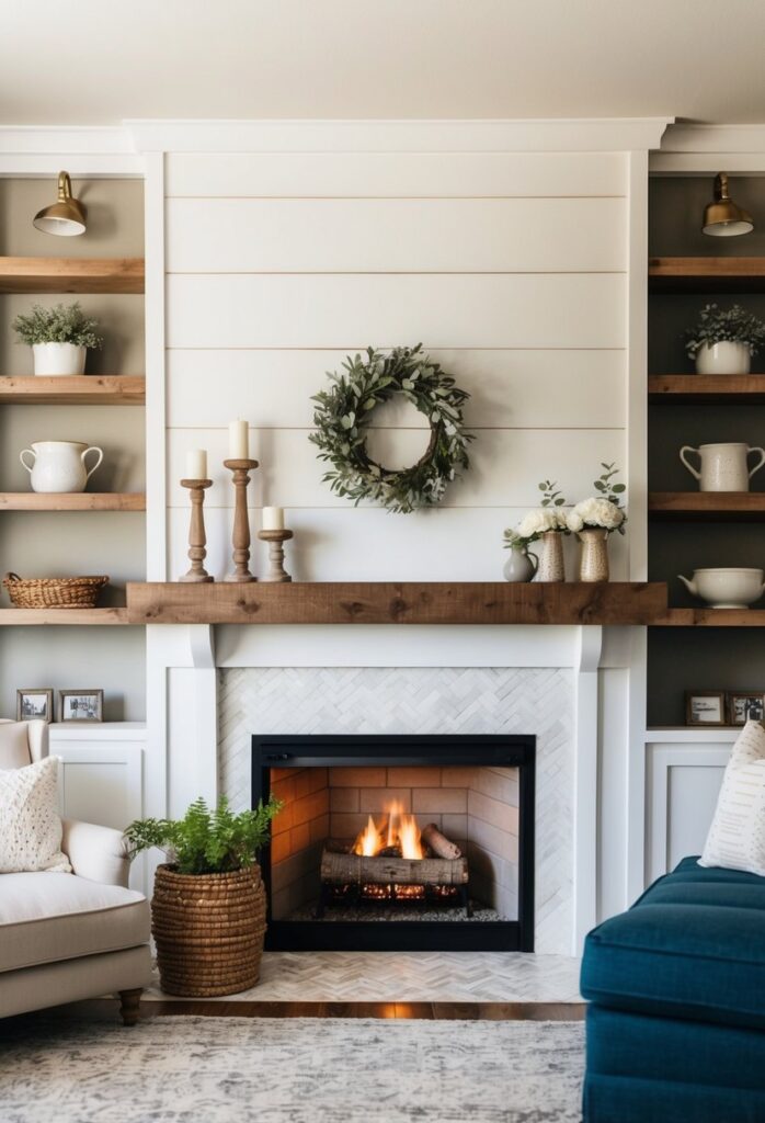 farmhouse fireplace design style