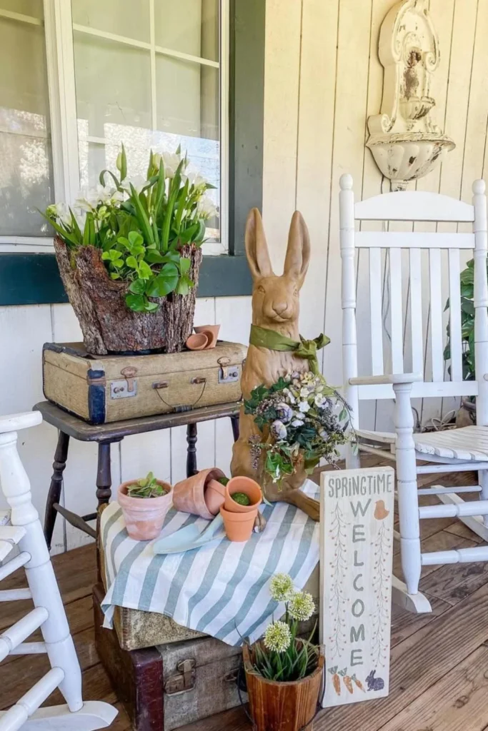 spring porch decor