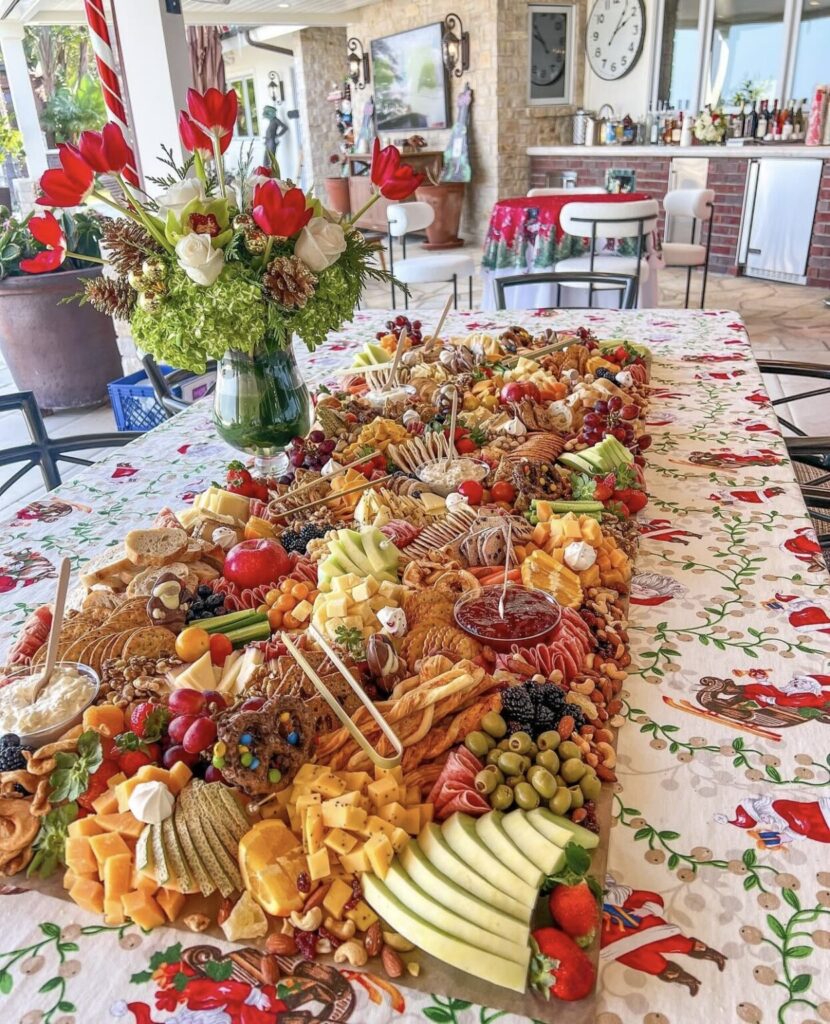 Christmas party charcuterie board idea