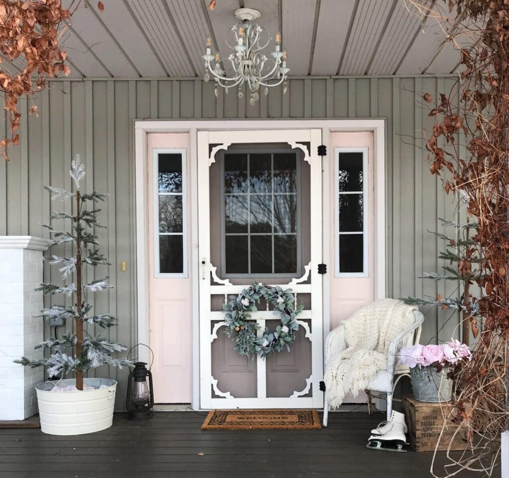winter porch decor