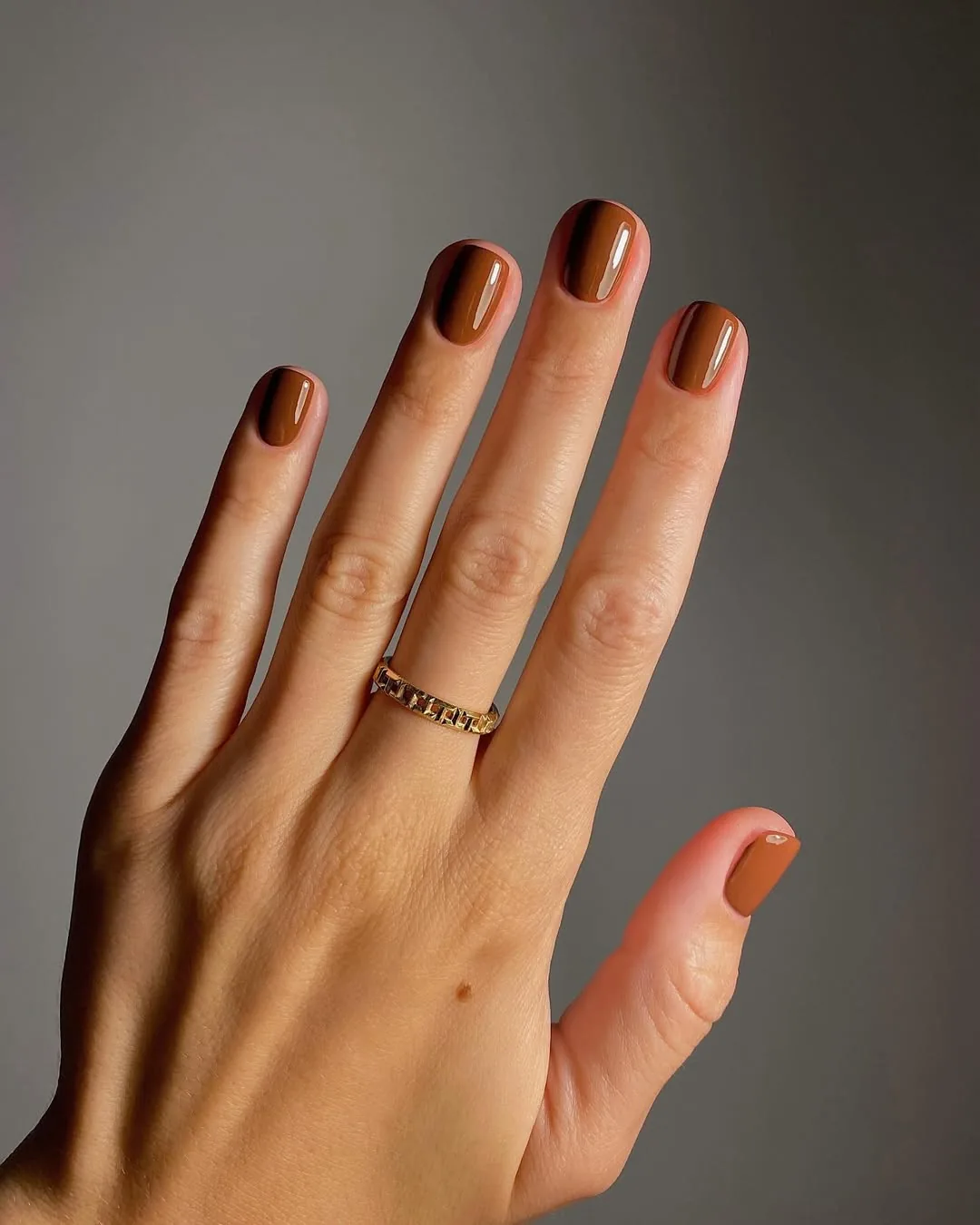 brown nails