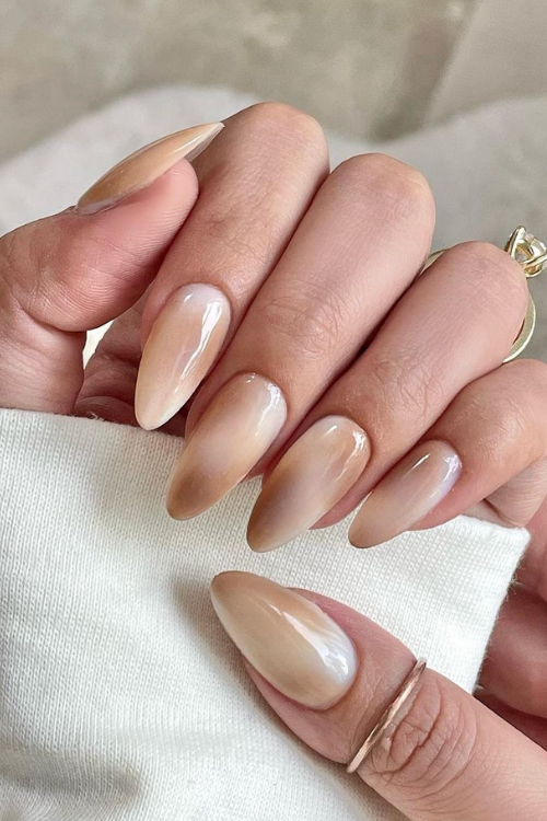 brown nail inspo